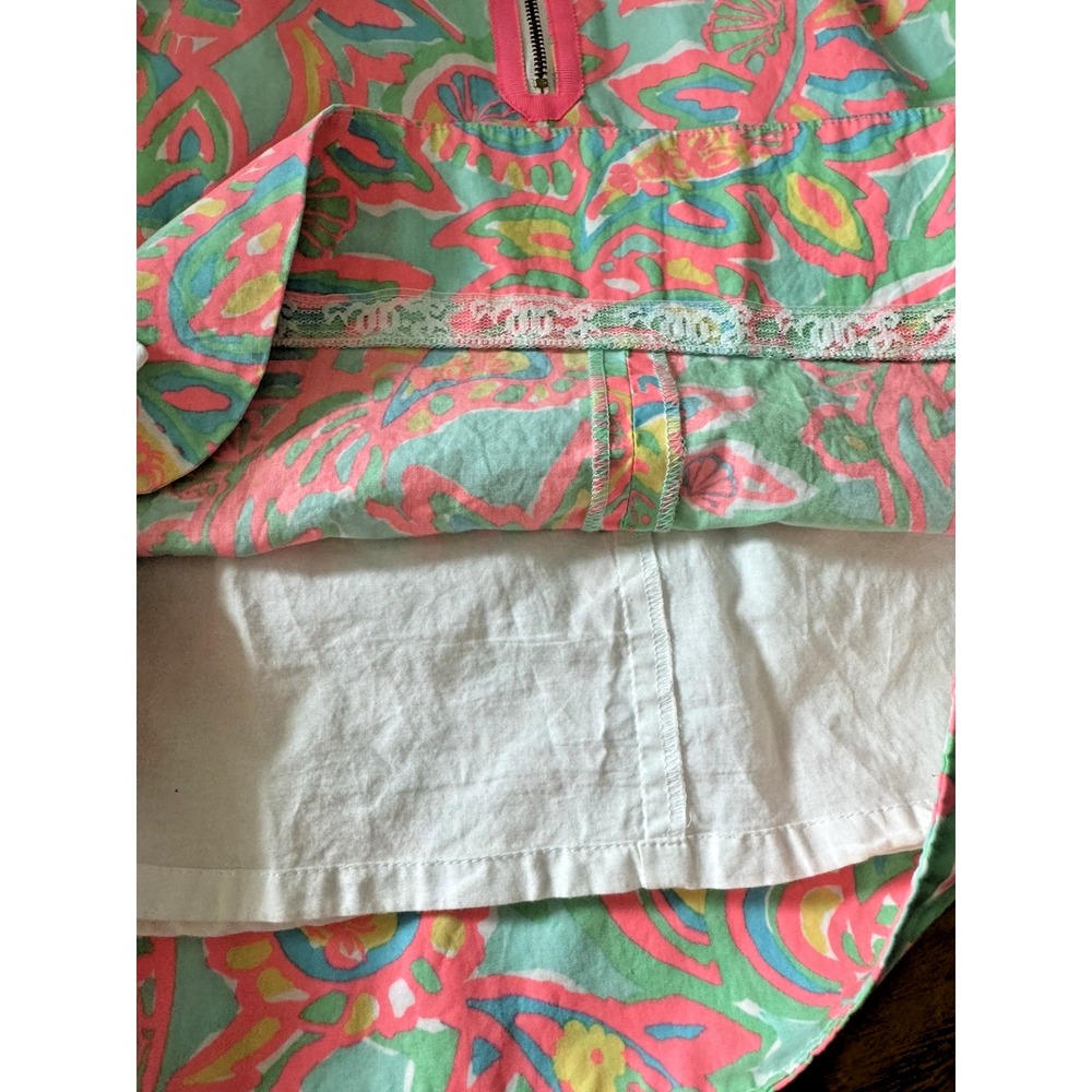 Lilly Pulitzer Multicolor Cotton Blend Sleeveless Dress Sz XS Back Zip Resort - Picture 6 of 8
